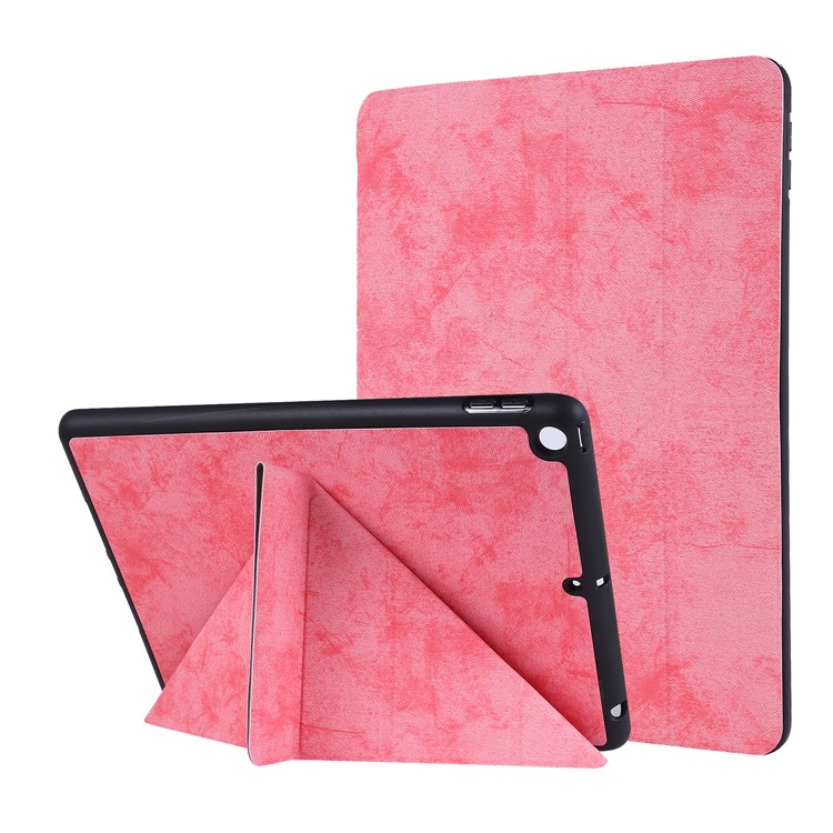 PU Leather Stand Tablet Case Shell with Pen Slot for iPad 10.2 (2019) - Pink-1
