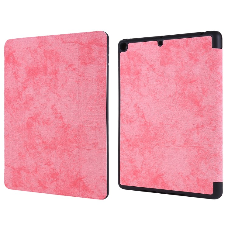 PU Leather Stand Tablet Case Shell with Pen Slot for iPad 10.2 (2019) - Pink-4
