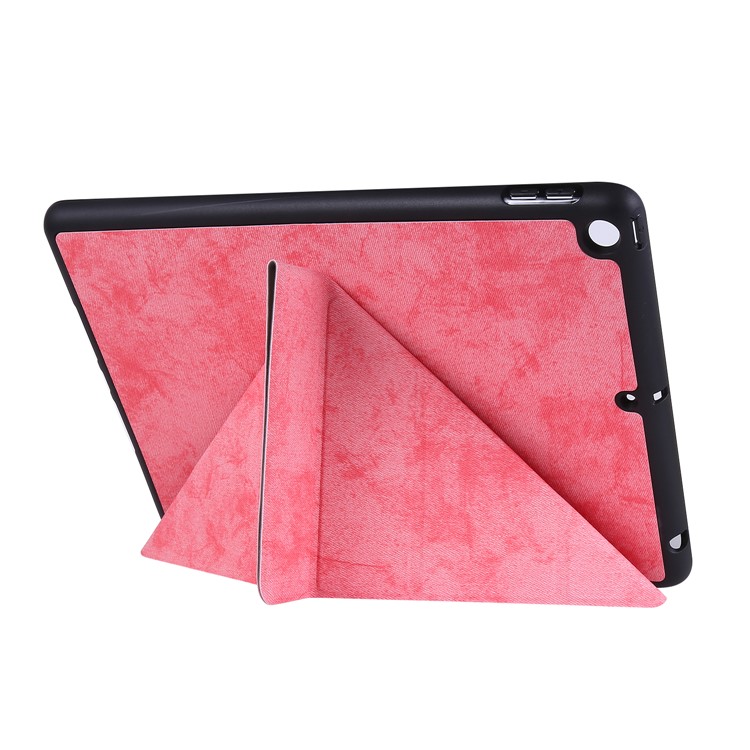 PU Leather Stand Tablet Case Shell with Pen Slot for iPad 10.2 (2019) - Pink-6
