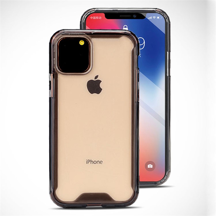 Shockproof TPU Frame + Acrylic Back Combo Shell for iPhone 11 Pro 5.8 inch - Black-1