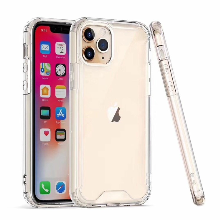 Shockproof TPU Frame + Acrylic Back Combo Shell for iPhone 11 Pro 5.8 inch - Transparent-3