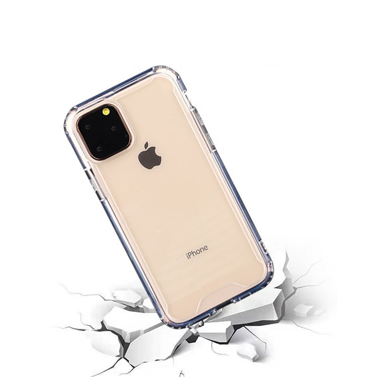 Shockproof TPU Frame + Acrylic Back Combo Shell for iPhone 11 Pro 5.8 inch - Transparent-4
