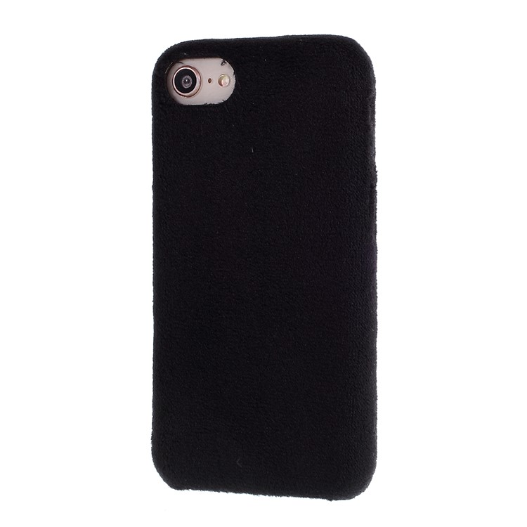 Plush Coated TPU Phone Case Cover for iPhone SE 2nd Gen (2020)/8/7 4.7 inch - Black-2