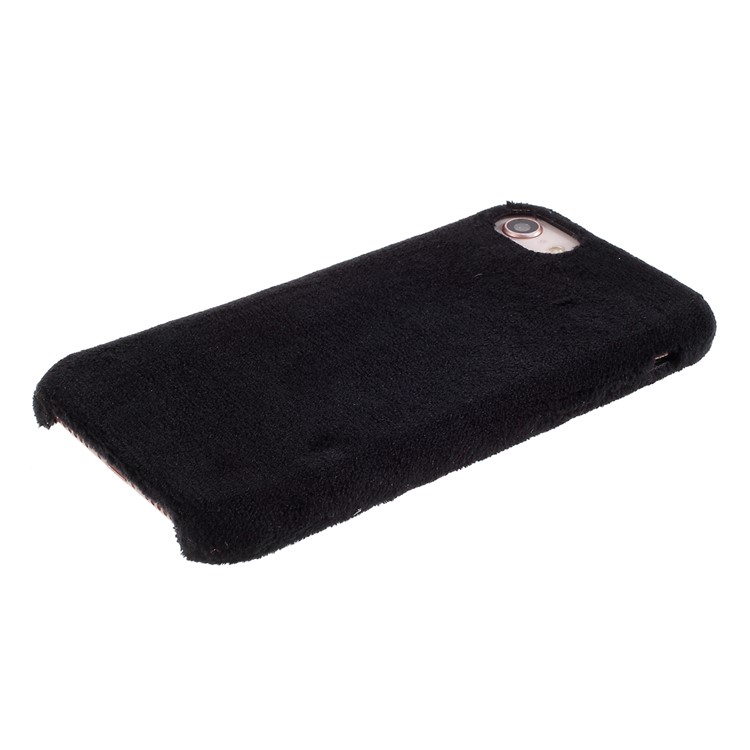 Plush Coated TPU Phone Case Cover for iPhone SE 2nd Gen (2020)/8/7 4.7 inch - Black-4