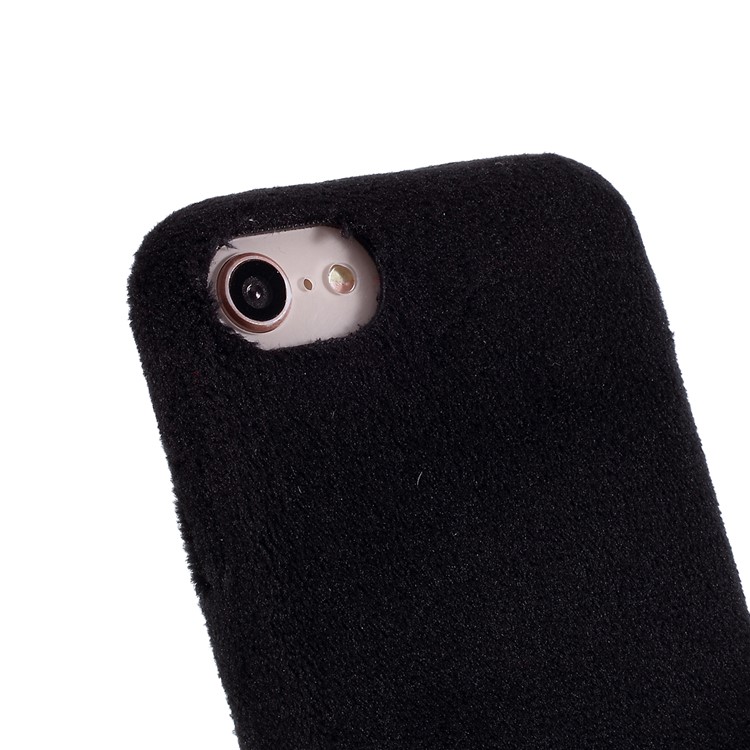 Plush Coated TPU Phone Case Cover for iPhone SE 2nd Gen (2020)/8/7 4.7 inch - Black-5