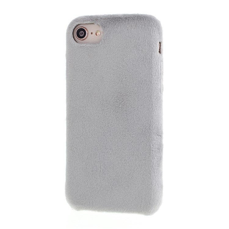 Plush Coated TPU Phone Case Cover for iPhone SE 2nd Gen (2020)/8/7 4.7 inch - Grey-2
