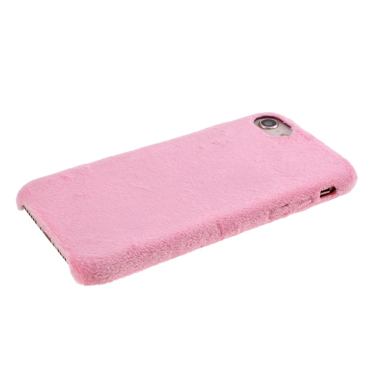 Plush Coated TPU Phone Case Cover for iPhone SE 2nd Gen (2020)/8/7 4.7 inch - Pink-4