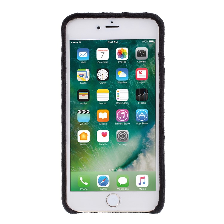 Plüsch Beschichtet TPU Schutztelefonkasten Für Iphone 6S / 6 4,7-Zoll- - Schwarz-3