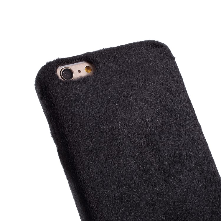 Plüsch Beschichtet TPU Schutztelefonkasten Für Iphone 6S / 6 4,7-Zoll- - Schwarz-4