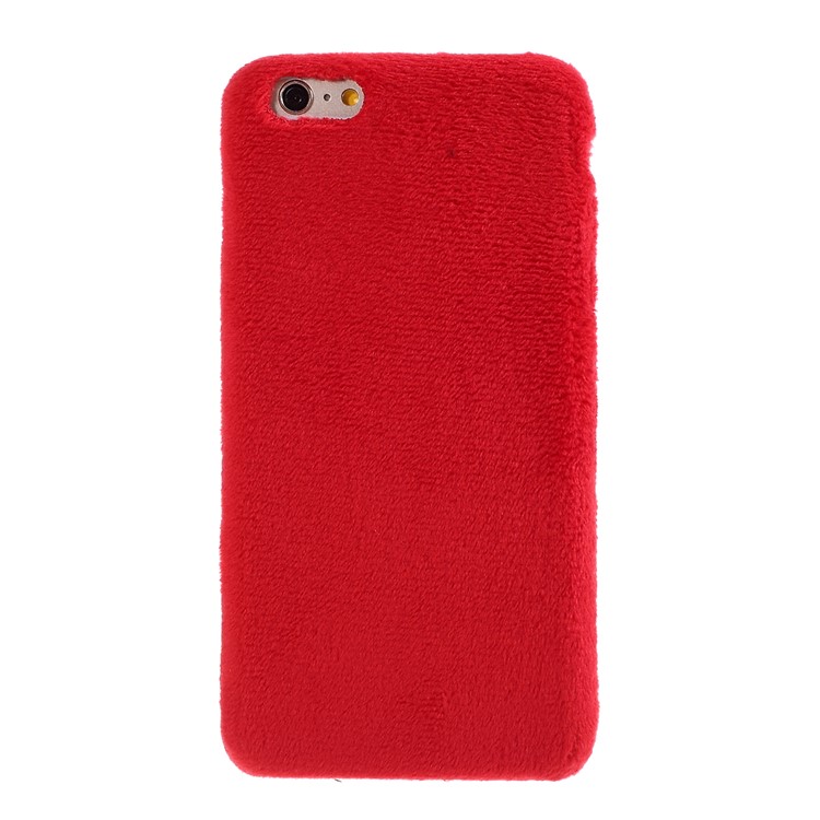 Plush Coated TPU Protective Phone Case for iPhone 6s/6 4.7-inch - Red-1