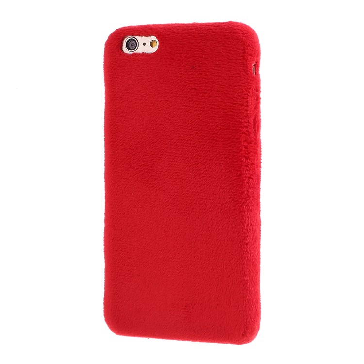Plush Coated TPU Protective Phone Case for iPhone 6s/6 4.7-inch - Red-2