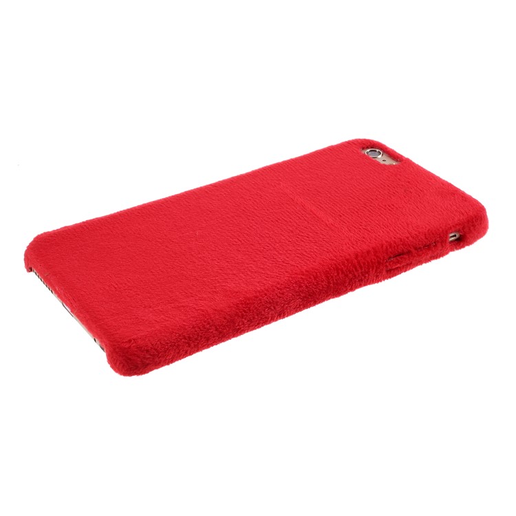 Plush Coated TPU Protective Phone Case for iPhone 6s/6 4.7-inch - Red-4
