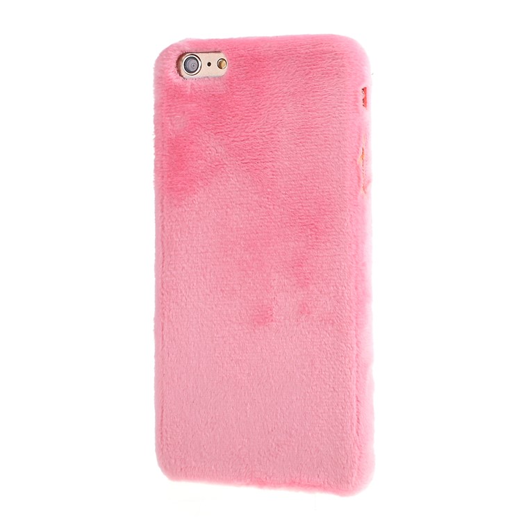 Plush Coated TPU Protective Phone Case for iPhone 6s/6 4.7-inch - Pink-2