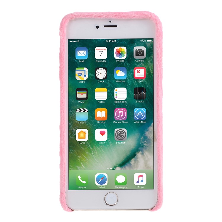 Plush Coated TPU Protective Phone Case for iPhone 6s/6 4.7-inch - Pink-3