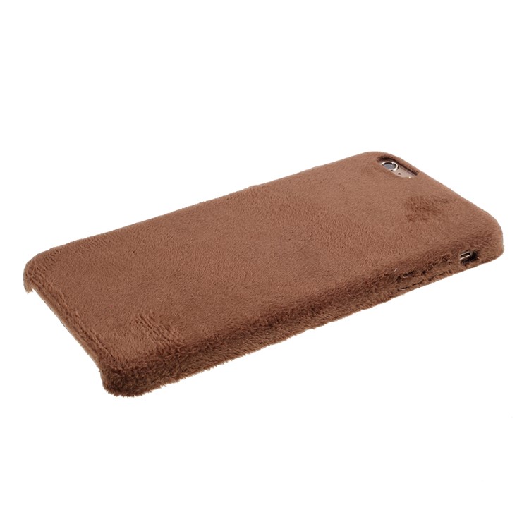 Plush Coated TPU Protective Phone Case for iPhone 6s/6 4.7-inch - Brown-4