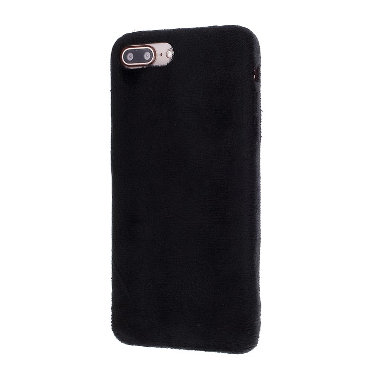 Plush Coated TPU Phone Protection Case for iPhone 7 Plus/8 Plus 5.5 inch - Black-2