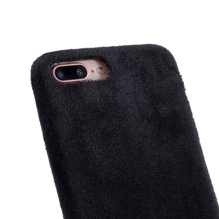 Plush Coated TPU Phone Protection Case for iPhone 7 Plus/8 Plus 5.5 inch - Black-4