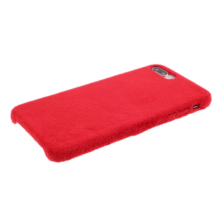 Plush Coated TPU Phone Protection Case for iPhone 7 Plus/8 Plus 5.5 inch - Red-4