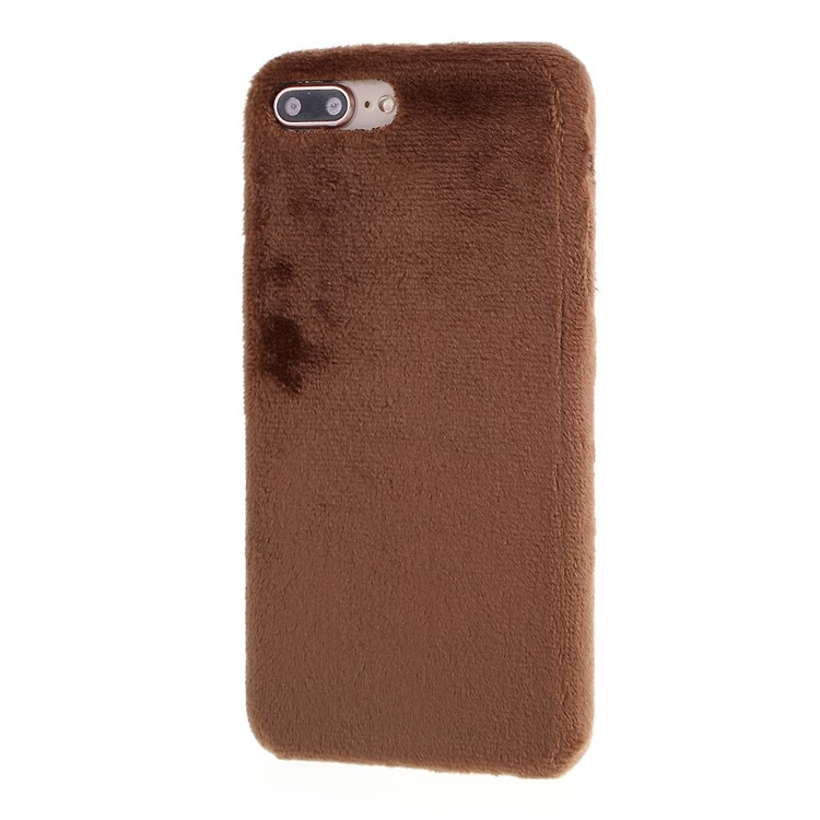 Plush Coated TPU Phone Protection Case for iPhone 7 Plus/8 Plus 5.5 inch - Brown-2