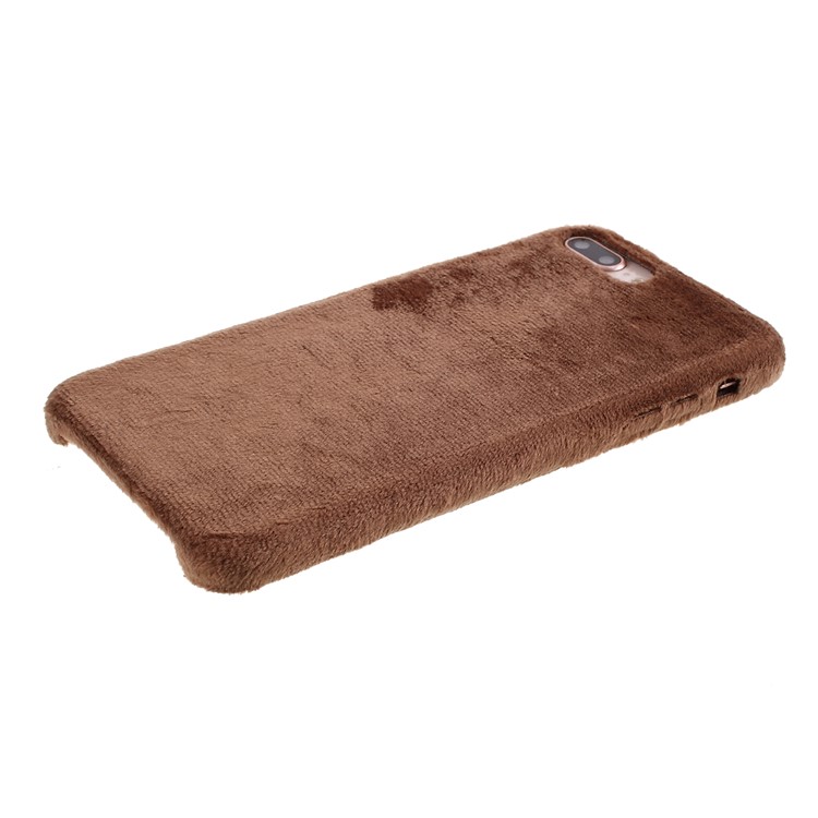 Plush Coated TPU Phone Protection Case for iPhone 7 Plus/8 Plus 5.5 inch - Brown-4