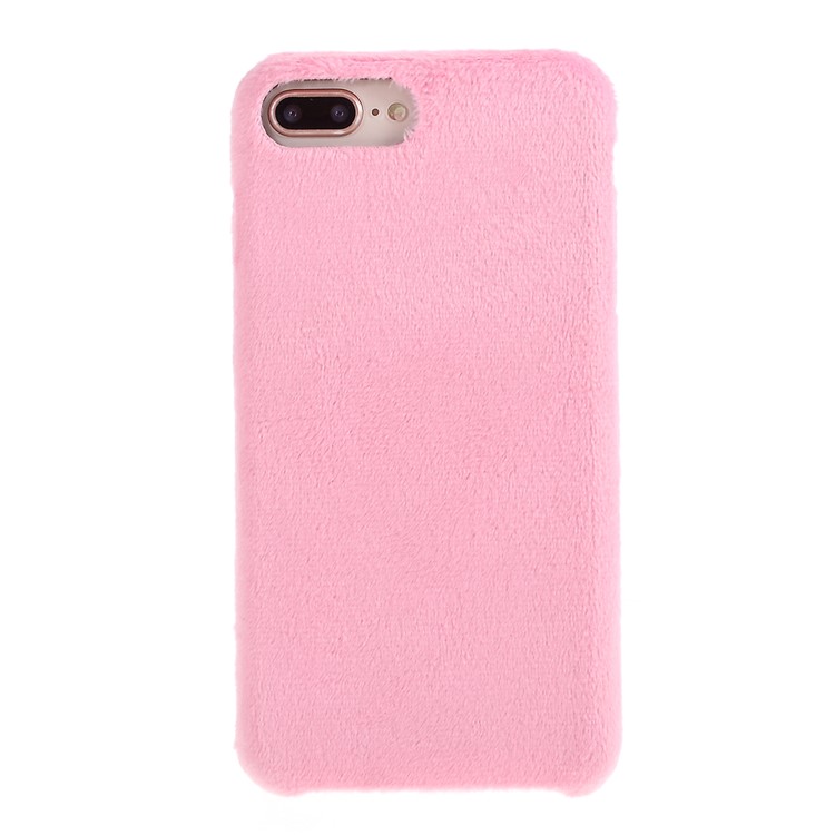 Plush Coated TPU Phone Protection Case for iPhone 7 Plus/8 Plus 5.5 inch - Pink-1