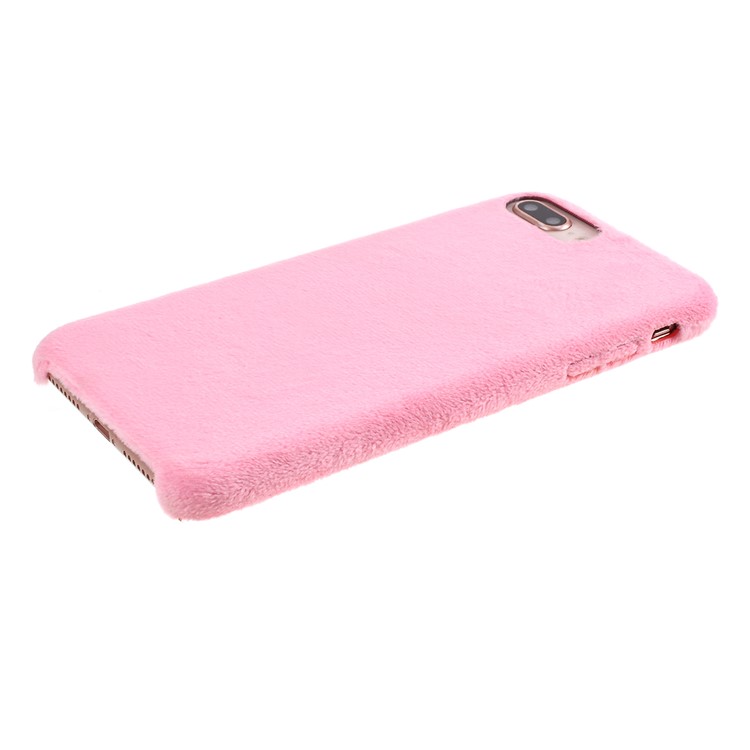 Plush Coated TPU Phone Protection Case for iPhone 7 Plus/8 Plus 5.5 inch - Pink-4