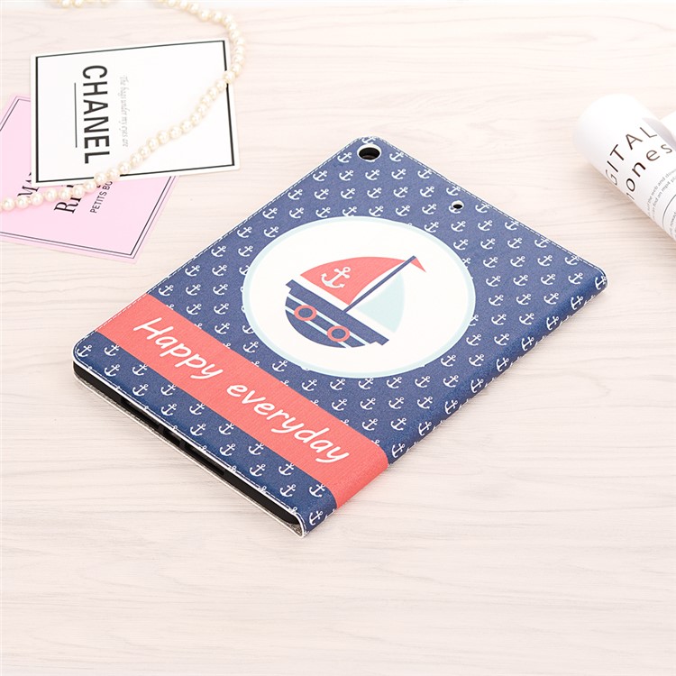 For iPad 10.2 (2019) Cartoon Embossed Pattern Smart Leather Tablet Case - Happy Everyday-7