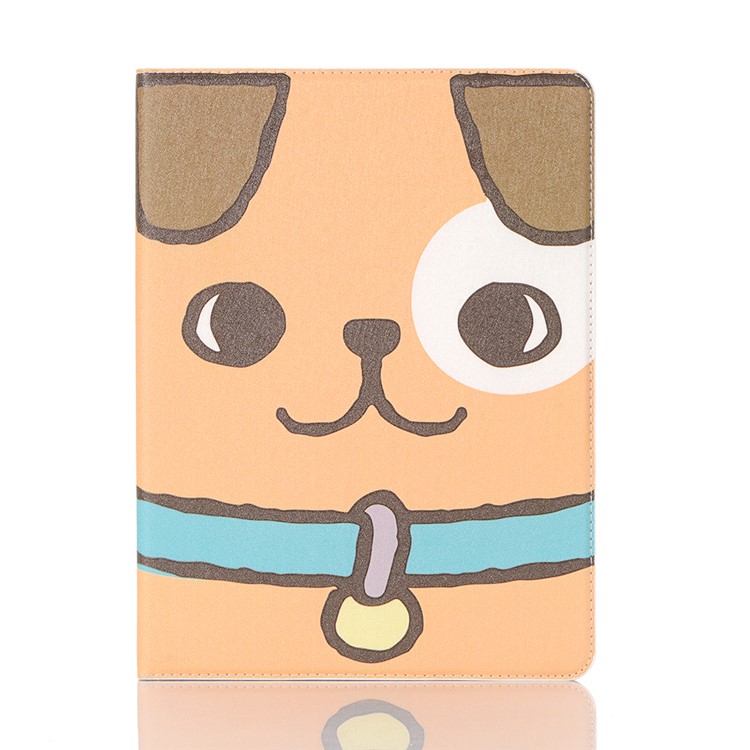 For iPad 10.2 (2019) Cartoon Embossed Pattern Smart Leather Tablet Case - Dog-1