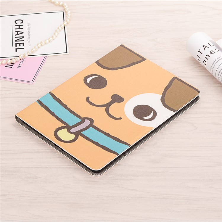 For iPad 10.2 (2019) Cartoon Embossed Pattern Smart Leather Tablet Case - Dog-5