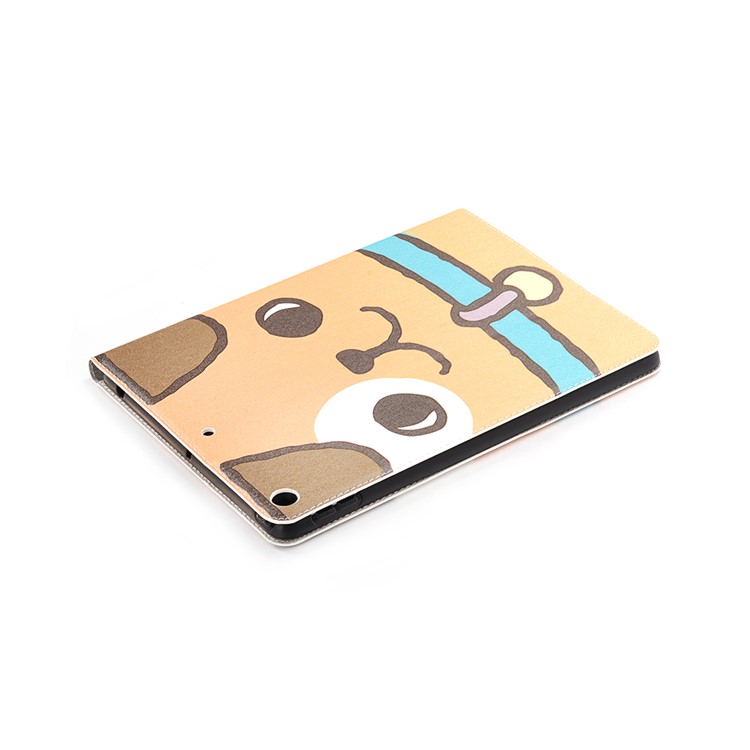 For iPad 10.2 (2019) Cartoon Embossed Pattern Smart Leather Tablet Case - Dog-8