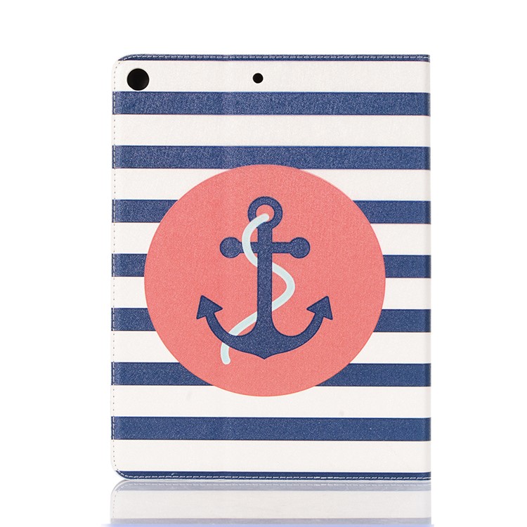 For iPad 10.2 (2019) Cartoon Embossed Pattern Smart Leather Tablet Case - Anchor-2