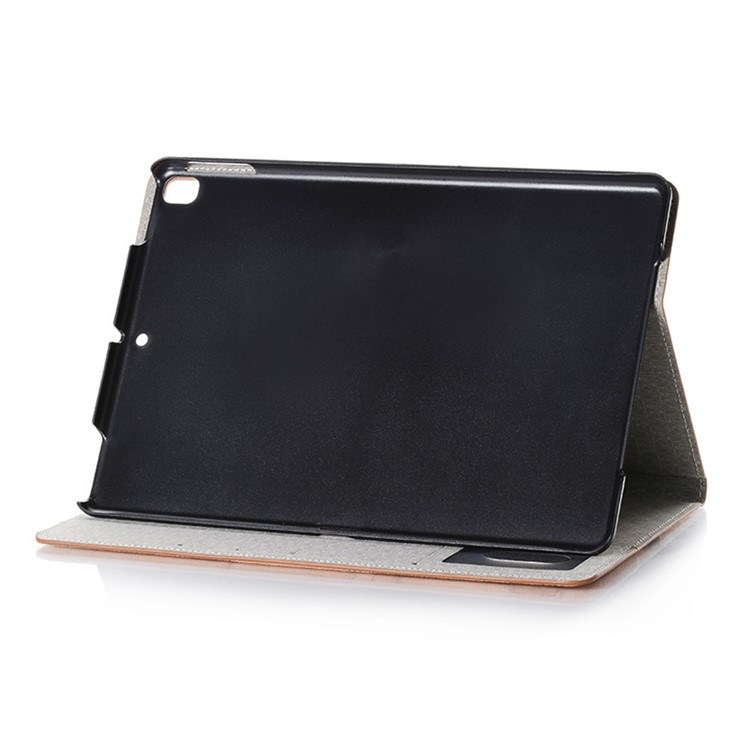 Map Pattern Wallet Stand Tablet Tablet Casing Para Ipad 10.2 (2021)/(2020)/(2019) - Marron Oscuro-4