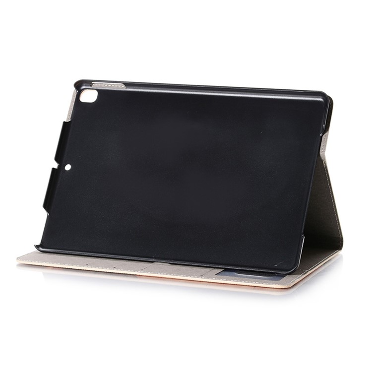 Map Pattern Wallet Stand Leather Tablet Casing for iPad 10.2 (2019) - Light Brown-4