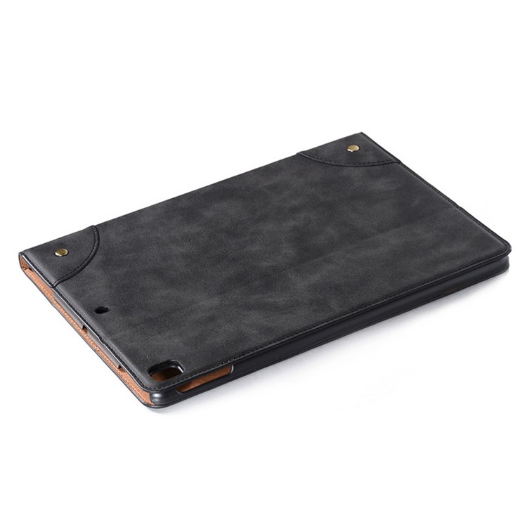 Retro Book Pattern Wallet Tablet Casing Para Ipad 10.2 (2021)/(2020)/(2019) - Negro-5