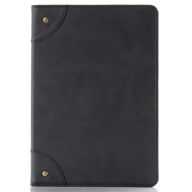 Retro Book Pattern Wallet Tablet Casing Para Ipad 10.2 (2021)/(2020)/(2019) - Negro-6