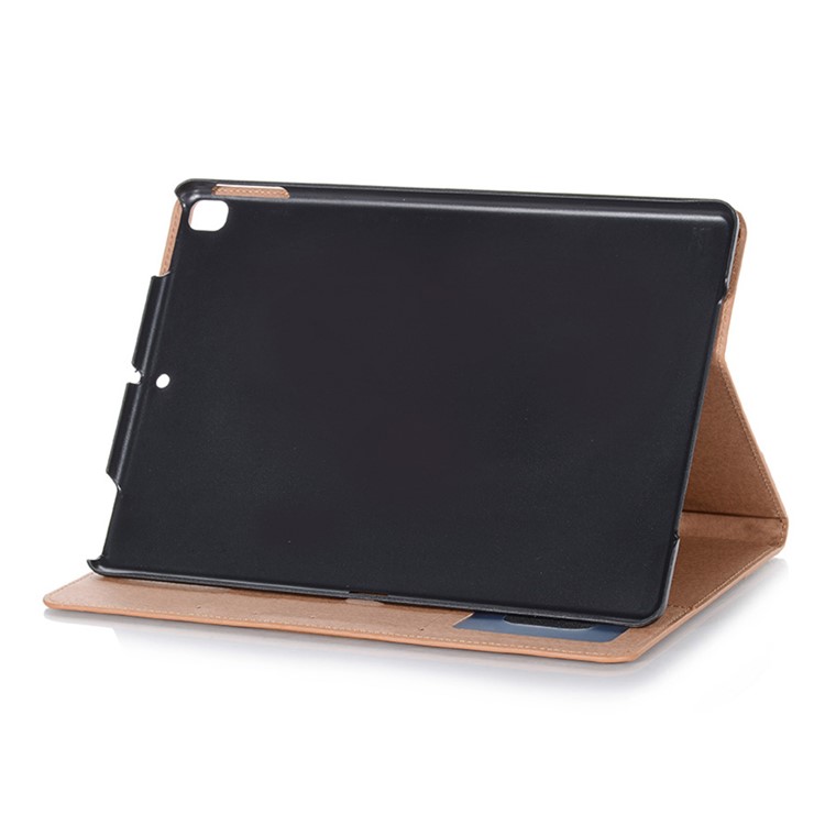 Retro Book Pattern Wallet Leather Tablet Casing for iPad 10.2 (2019) - Brown-4