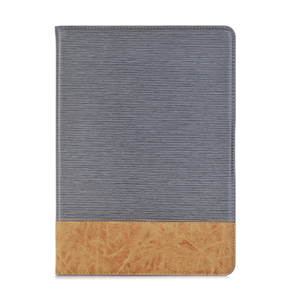 Cross Texture Splicing PU Leather Wallet Tablet Protective Case for iPad 10.2 (2019) - Grey-2