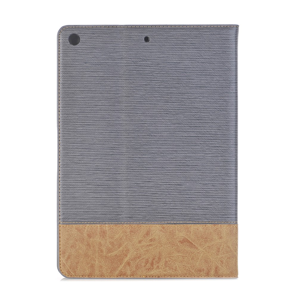 Cross Texture Splicing PU Leather Wallet Tablet Protective Case for iPad 10.2 (2019) - Grey-3
