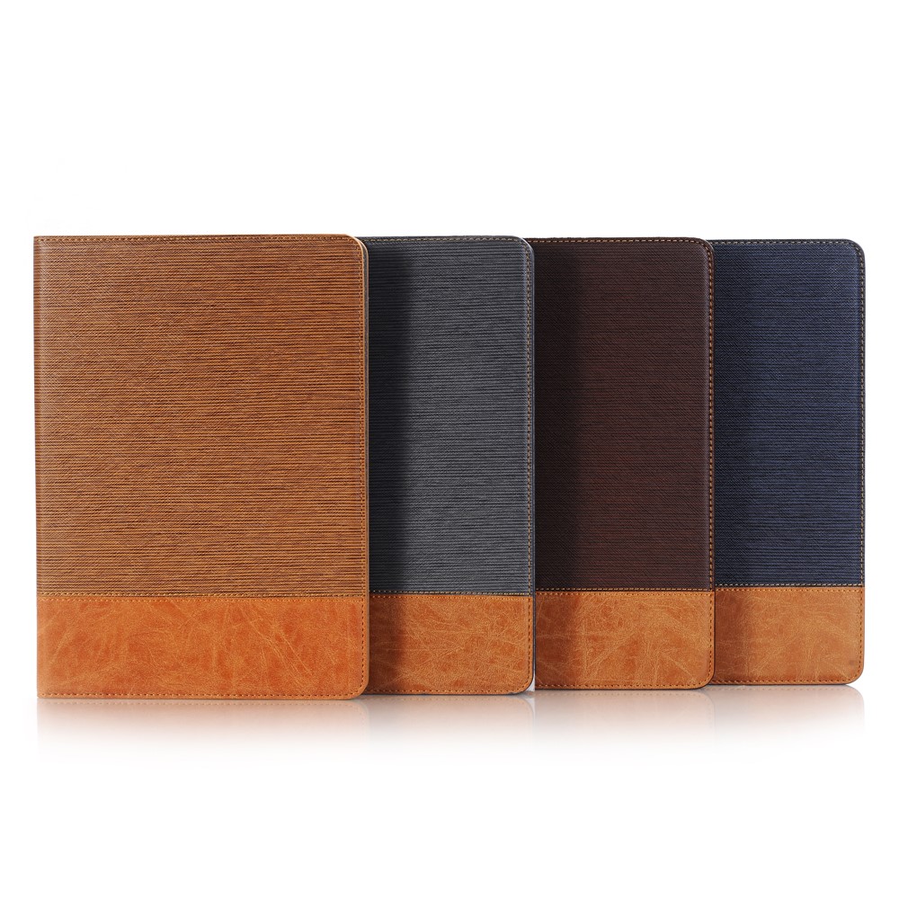 Cross Texture Splicing PU Leather Wallet Tablet Protective Case for iPad 10.2 (2019) - Grey-8