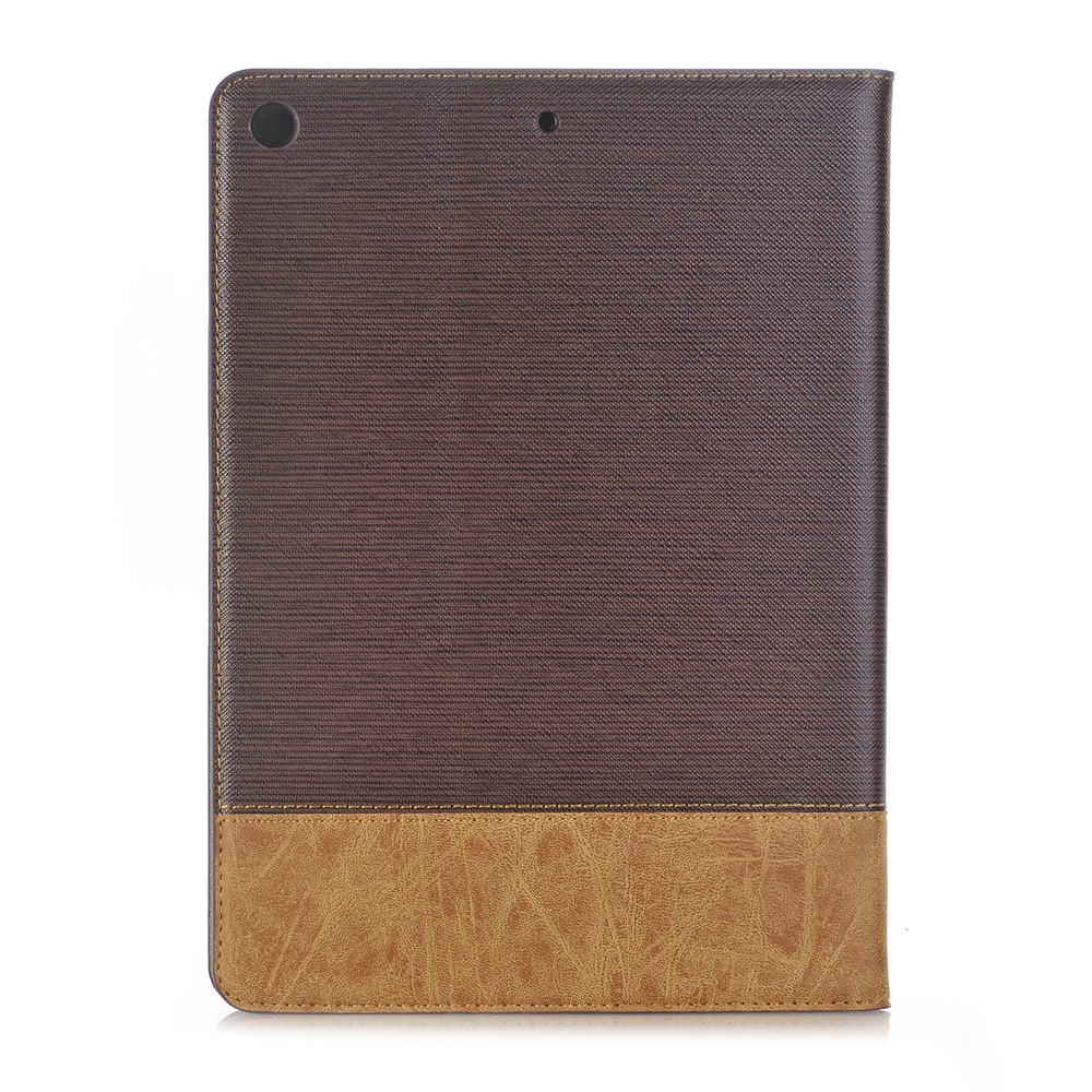 Cross Texture Splicing PU Leather Wallet Tablet Protective Case for iPad 10.2 (2019) - Dark Brown-2