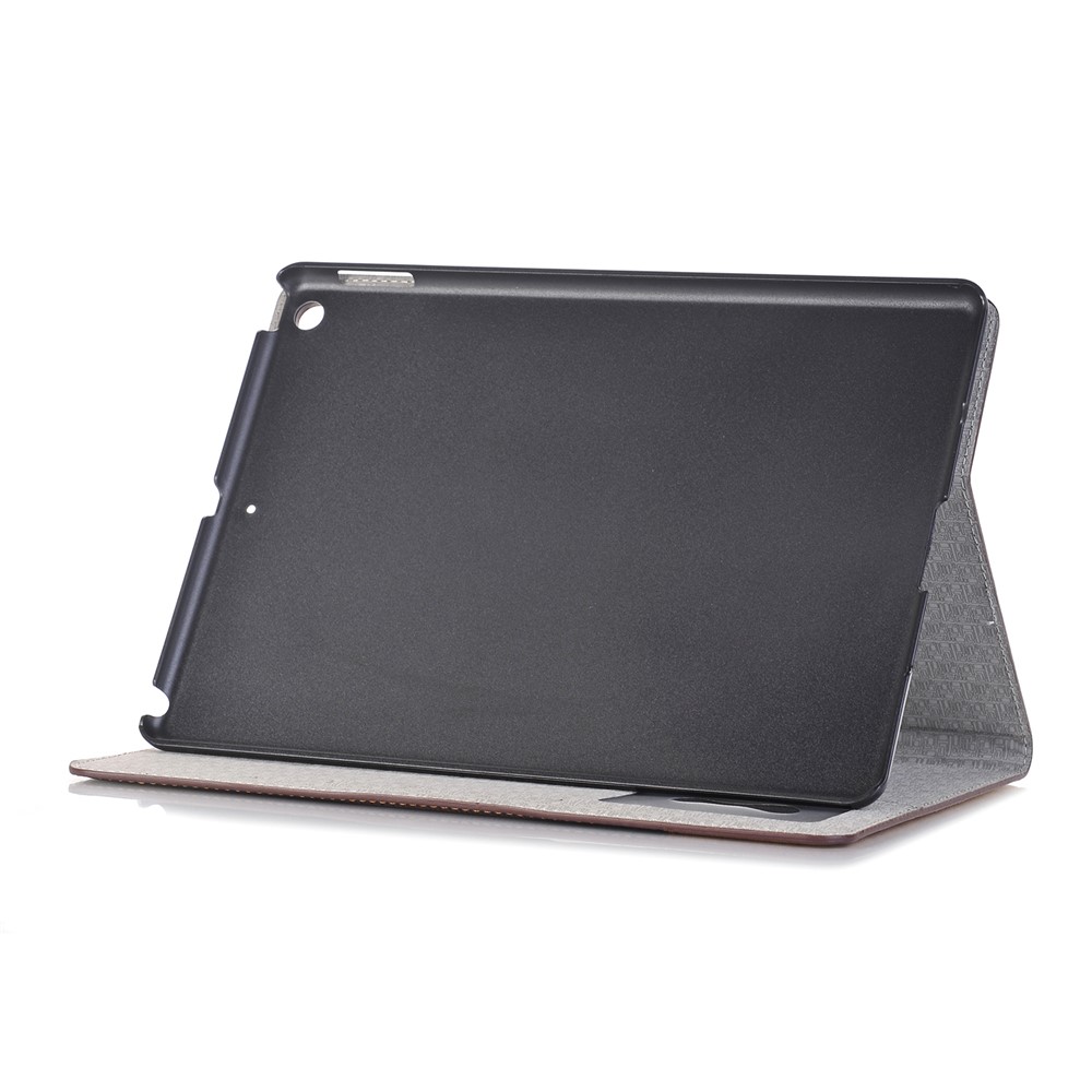 Cross Texture Splicing PU Leather Wallet Tablet Protective Case for iPad 10.2 (2019) - Dark Brown-5