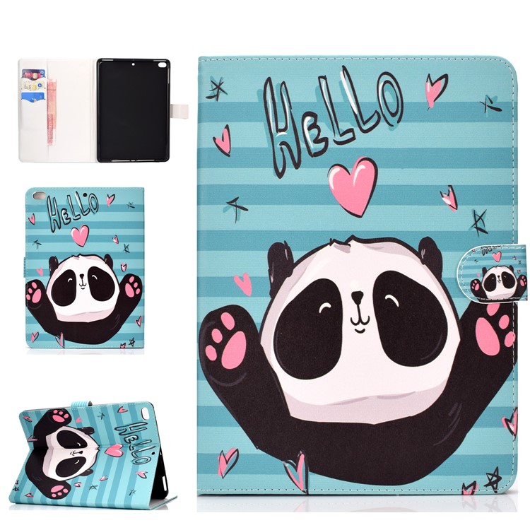 estuche de tableta de cuero de patrones para ipad 10.2 (2021)/(2020)/(2019) / ipad pro 10.5 pulgadas (2017) / ipad air 10.5 pulgadas (2019) - panda