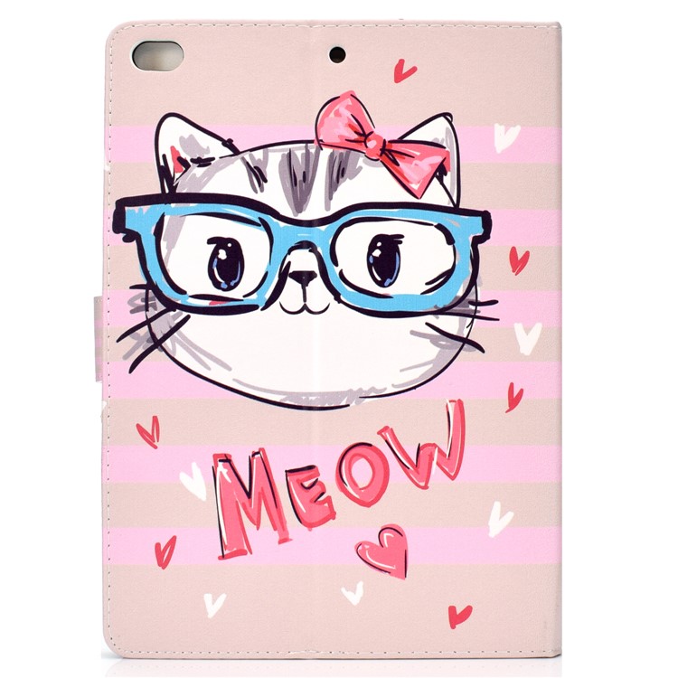 Pattern Leather Tablet Case for iPad 10.2 (2019) / iPad Pro 10.5-inch (2017) / iPad Air 10.5-inch (2019) - Cat Face-3