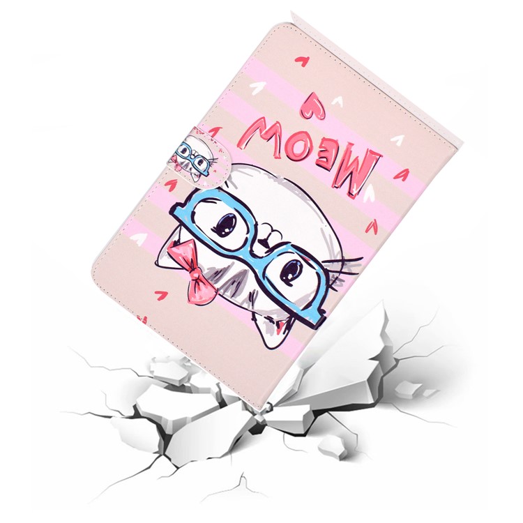 Pattern Leather Tablet Case for iPad 10.2 (2019) / iPad Pro 10.5-inch (2017) / iPad Air 10.5-inch (2019) - Cat Face-9