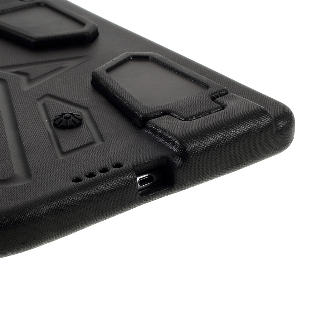 Sparrow Em Forma De Punho Embutido Kickstand À Prova De Choque EVA Tablet Embutir Casca Tablet Tampa Para Ipad 10.2 (2021) / (2020) / (2019) - Preto-9