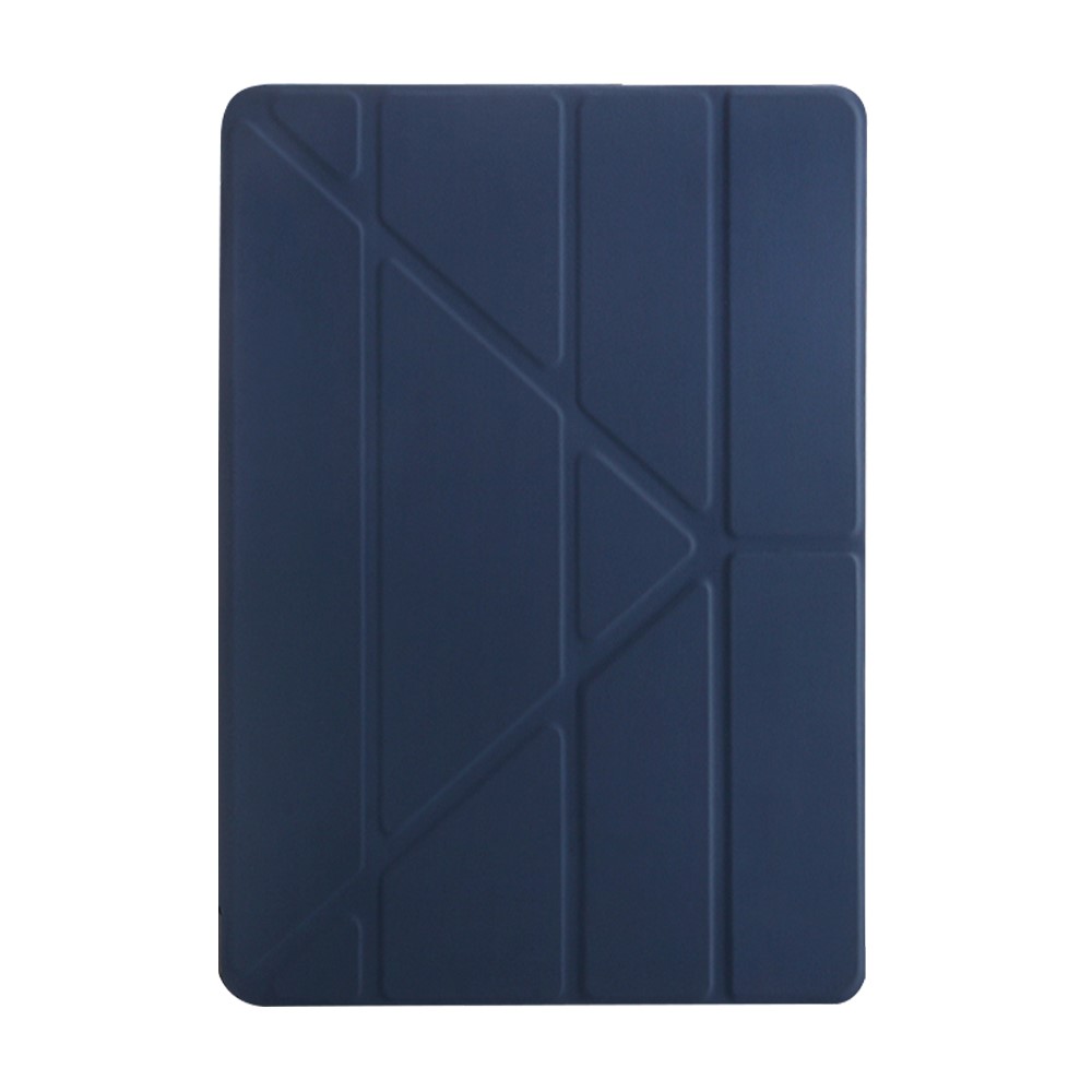 Shell de Boîtier Intelligent en Cuir D'origine Stand Pour Ipad 10.2 (2021) / (2020) / (2019) - Bleu Foncé