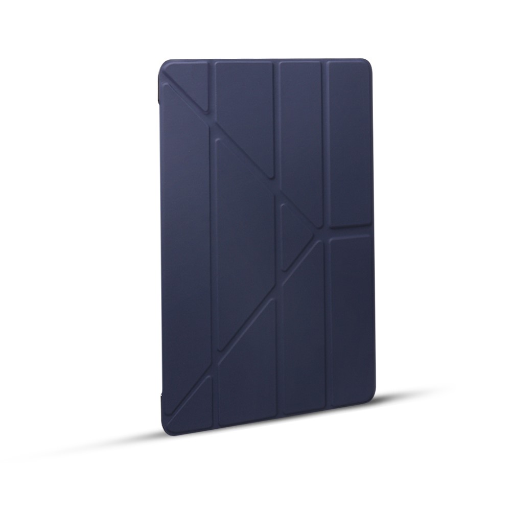 Origami Stand Leather Smart Case Shell for iPad 10.2 (2019) - 
Dark Blue-5