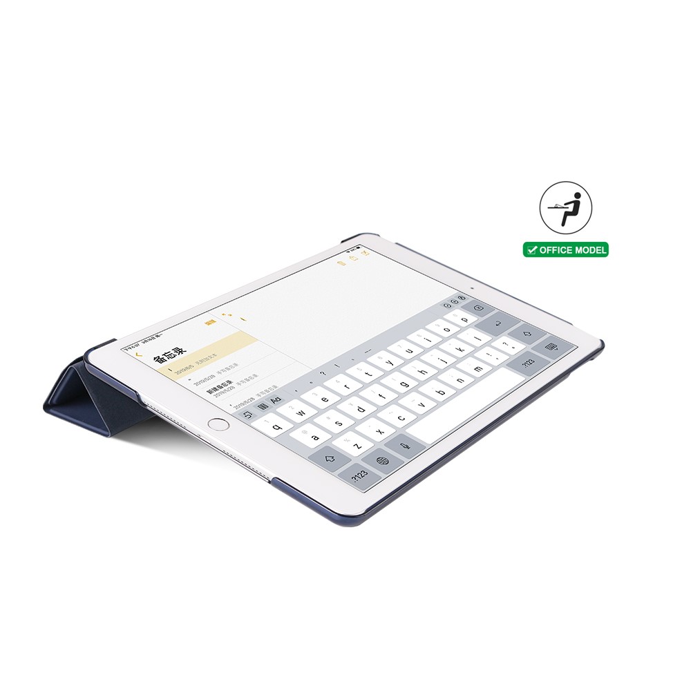 Shell de Boîtier Intelligent en Cuir D'origine Stand Pour Ipad 10.2 (2021) / (2020) / (2019) - Bleu Foncé