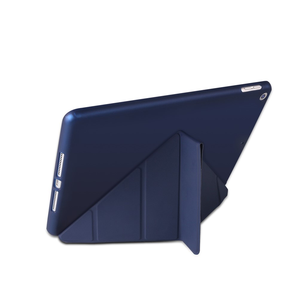 Origami Stand Leather Smart Case Shell for iPad 10.2 (2019) -
Dark Blue-9