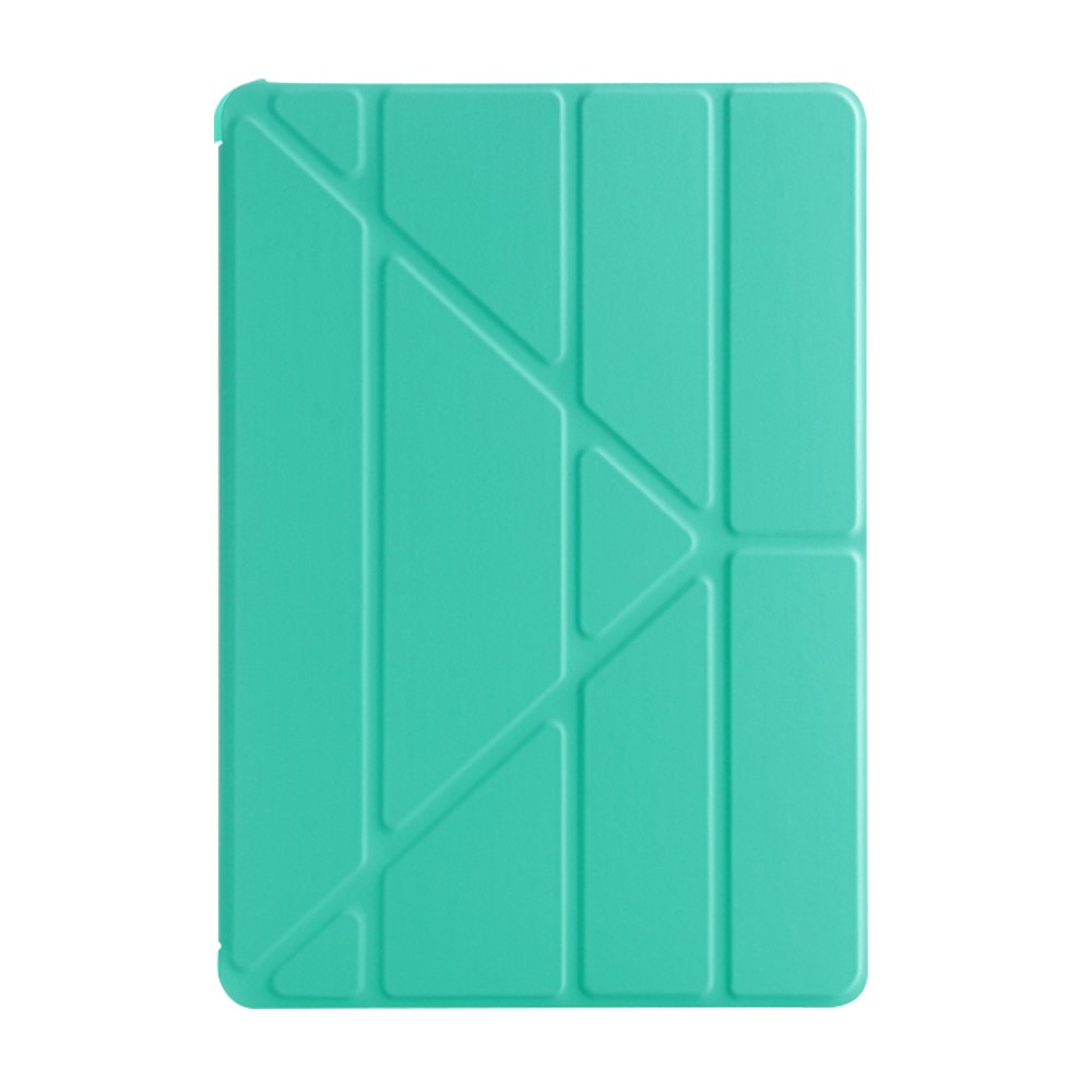 Origami Stand Leather Smart Case Shell for iPad 10.2 (2019) - Green-1